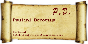Paulini Dorottya névjegykártya